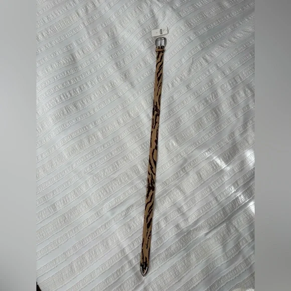 Anthropologie Tan and Brown Animal Print Belt - Picture 4 of 4